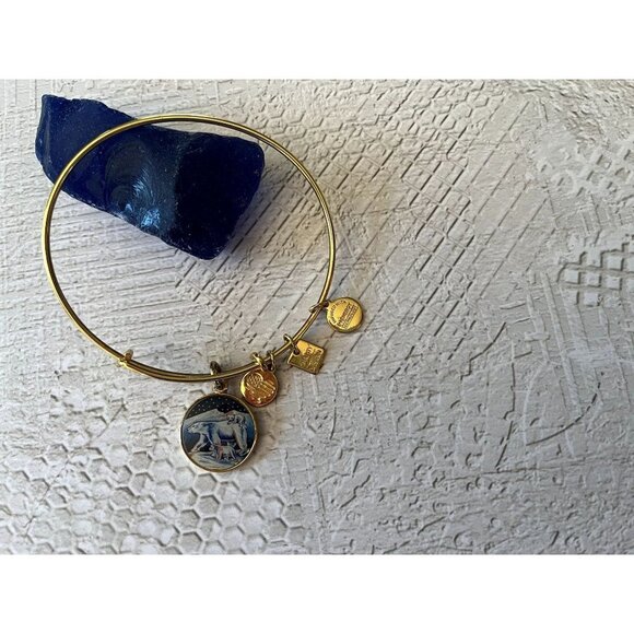 Alex and Ani 2015 Polar Bears Gold Bangle Bracelet - Picture 2 of 9